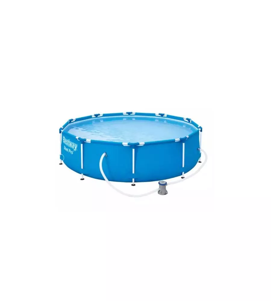 Piscina fuori terra rotonda bestway "steel pro" 366x76 con pompa e filtro a cartuccia - cod. 56681